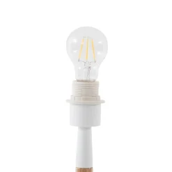 Lucande Ellorin vloerlamp, wit, hout, Ø 47,5 cm, E27