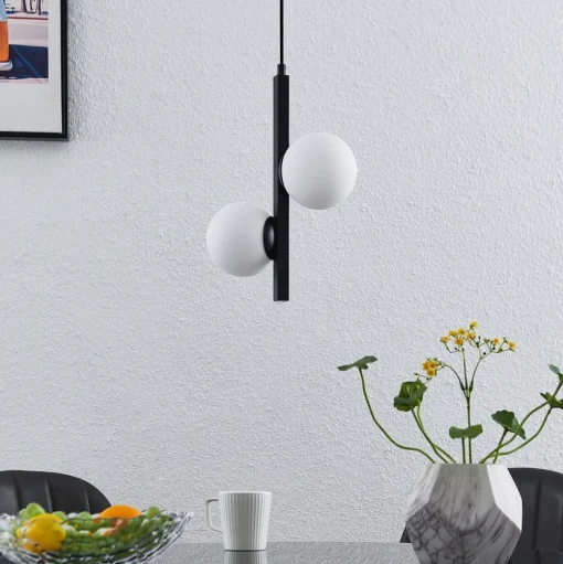 Lucande Emarin hanglamp glazen bollen 2-lamps