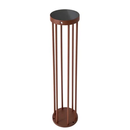 Lucande Evelis LED tuinpadverlichting, roestkleurig, aluminium, sensor