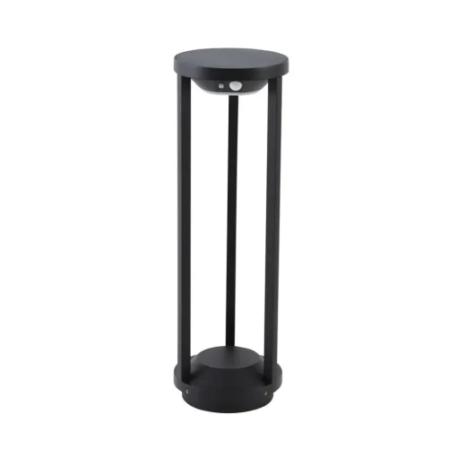 Lucande Evelis LED tuinpadverlichting, zwart, aluminium, sensor
