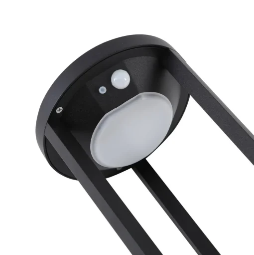 Lucande Evelis LED tuinpadverlichting, zwart, aluminium, sensor