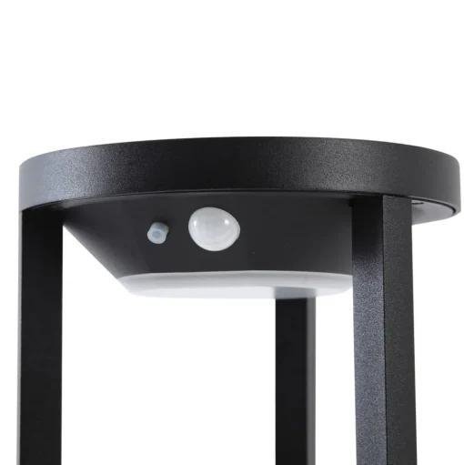 Lucande Evelis LED tuinpadverlichting, zwart, aluminium, sensor
