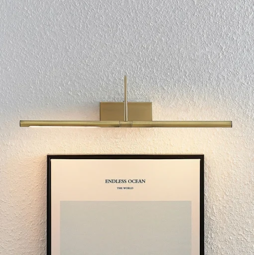 Lucande Fehmke LED schilderijlamp, messing antiek