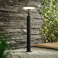 Lucande Fenia LED tuinpadverlichting, 60 cm, sensor, IP54, antraciet