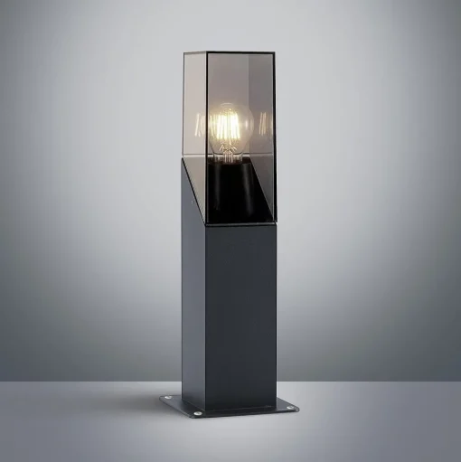 Lucande Fiola sokkellamp, 40 cm, antraciet, IP54