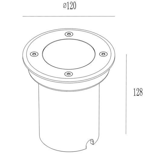 Lucande grondspot inbouwlamp Ava, Ø 12 cm, rond, IP67, GU10