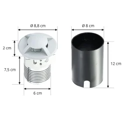 Lucande grondspot inbouwlamp Milara, 4 lichtuitgangen, GU10