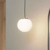 Lucande hanglamp Bidolo, messingkleurig, glas, 15 cm, IP44