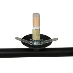 Lucande hanglamp Isandro, zwart / opaal, 7-lamps