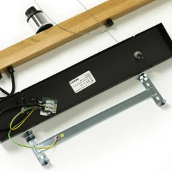 Lucande hanglamp Kalinda, grijs, beton, 110,5 cm lang, E14