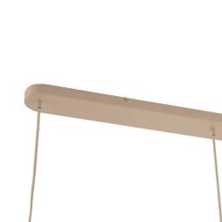 Lucande hanglamp Malisa, beige, 3-lamps, metaal, 90 cm