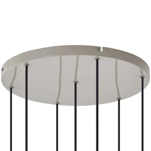 Lucande hanglamp Narion, rond, 7-lamps, kleurrijk, metaal