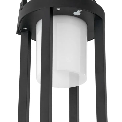 Lucande 2-in-1 LED lamp op zonne-energie Tilena, zwart, rond, aluminium