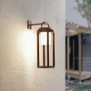 Lucande 2-in-1 LED wandlamp op zonne-energie Tilena, roest, rond, aluminium