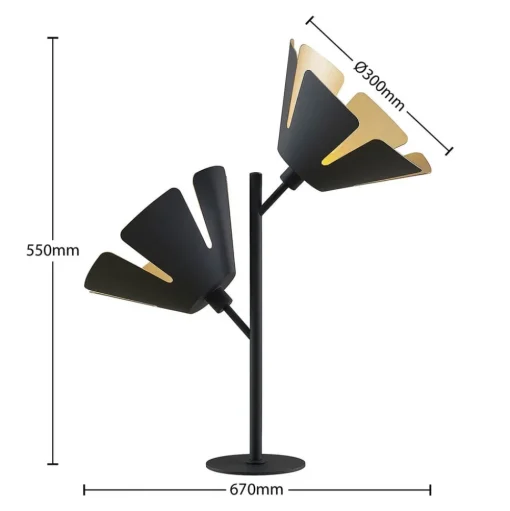 Lucande Jemmily tafellamp, 2-lamps
