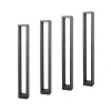 Lucande Jupp LED tuinpadverlichting, set van 4, 90 cm, antraciet, IP54