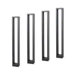 Lucande Jupp LED tuinpadverlichting, set van 4, 90 cm, antraciet, IP54