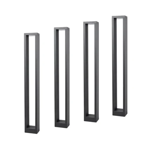 Lucande Jupp LED tuinpadverlichting, set van 4, 90 cm, antraciet, IP54