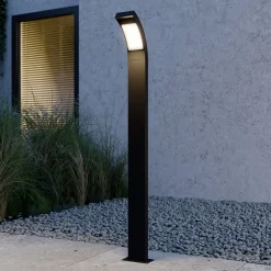 Lucande Juvia LED tuinpadverlichting, 100cm, antraciet, metaal, IP54
