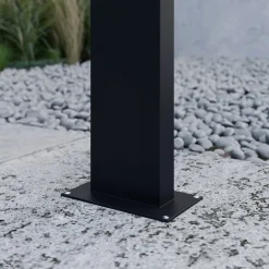 Lucande Juvia LED tuinpadverlichting, 100cm, antraciet, metaal, IP54
