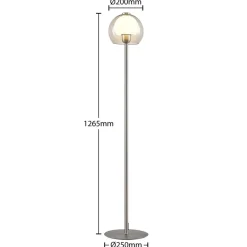 Lucande Kaiya vloerlamp met glazen kap