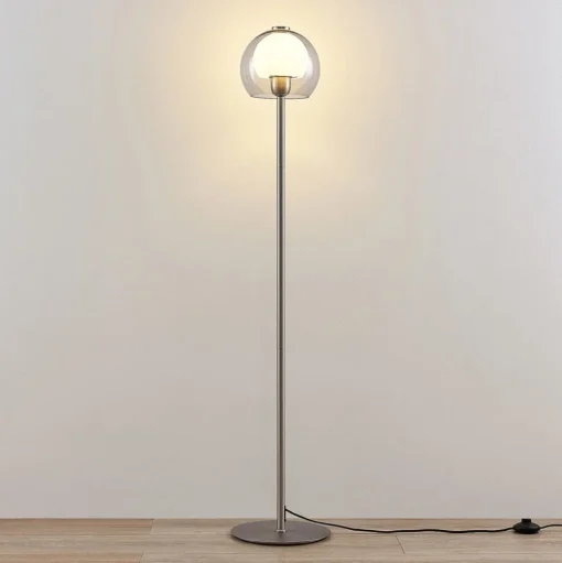 Lucande Kaiya vloerlamp met glazen kap