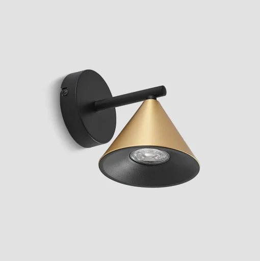 Lucande Kartio wandlamp, 1-lamp, messing