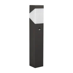 Lucande Kiran sokkellamp, 60 cm, sensor, grijs, IP44, E27