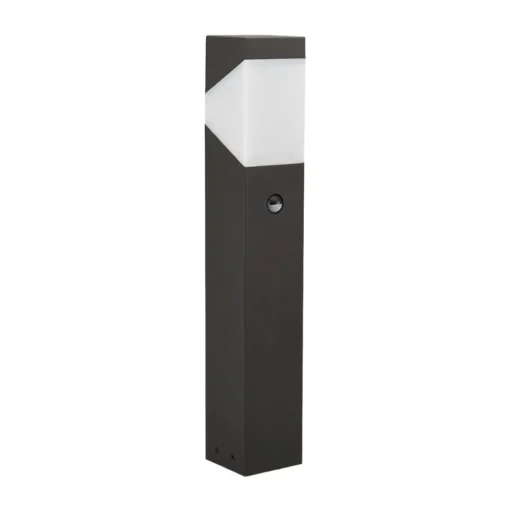 Lucande Kiran sokkellamp, 60 cm, sensor, grijs, IP44, E27