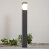 Lucande Kiran tuinpadverlichting, 100 cm, grijs, metaal, IP44, E27