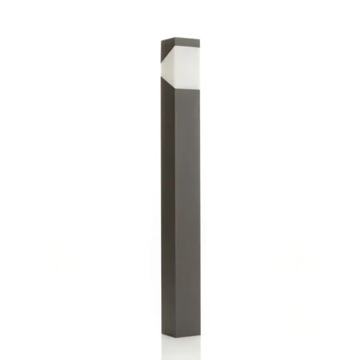 Lucande Kiran tuinpadverlichting, 100 cm, grijs, metaal, IP44, E27
