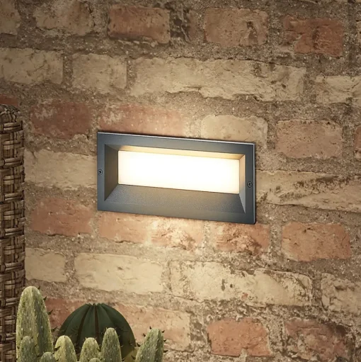 Lucande Lachlain LED-wandinbouwarmatuur v.buiten