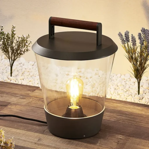 Lucande Larkyn tafellamp, buitendecoratie