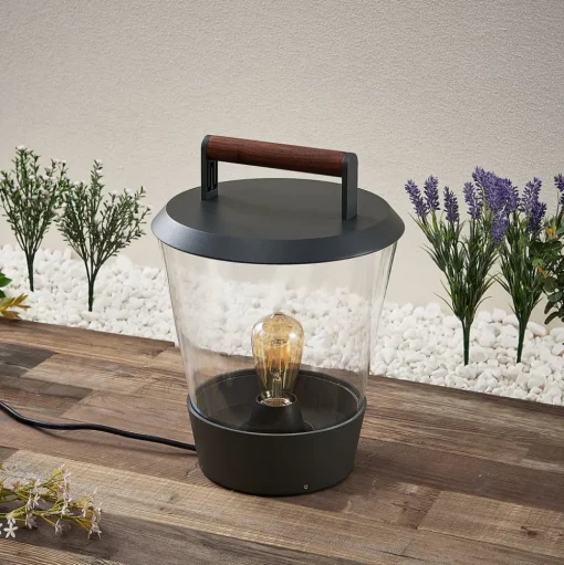Lucande Larkyn tafellamp, buitendecoratie