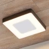Lucande LED buiten plafondlamp Sora, hoekig, sensor, IP54