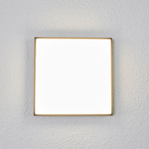 Lucande LED buiten plafondlamp Amra, 30 cm, hoekig, antraciet