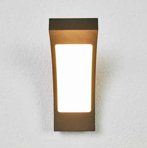Lucande LED buiten wandlamp Juvia, 19 cm, antraciet, IP54