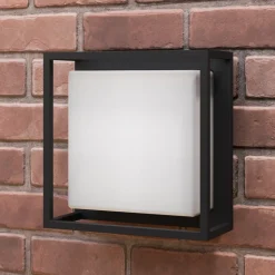 Lucande LED buiten wandlamp Ilirian, antraciet, aluminium, 25 cm