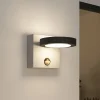 Lucande LED buiten wandlamp Belna, beton, sensor, IP54