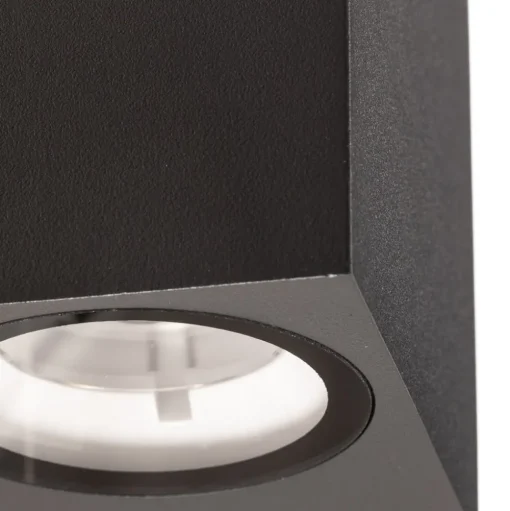 Lucande LED buiten wandlamp Tavi, antraciet, 9,5 cm, IP54