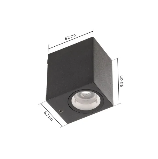 Lucande LED buiten wandlamp Tavi, antraciet, 9,5 cm, IP54