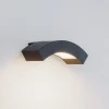 Lucande LED buiten wandlamp Lennik, 26cm, antraciet, metaal