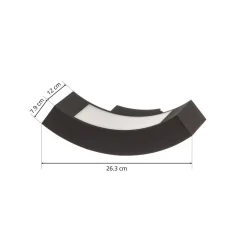 Lucande LED buiten wandlamp Lennik, 26cm, antraciet, metaal