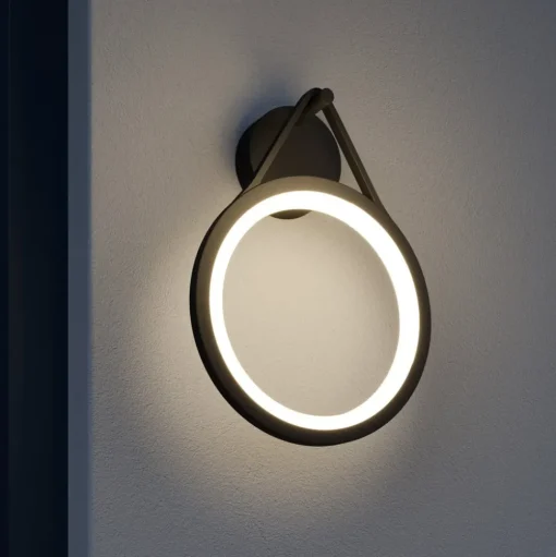Lucande LED buiten wandlamp Mirco, 30 cm, zwart, IP65