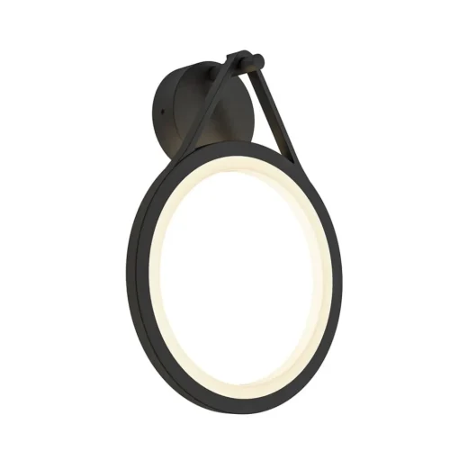 Lucande LED buiten wandlamp Mirco, 30 cm, zwart, IP65