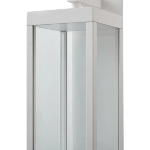 Lucande LED buiten wandlamp Ferdinand, wit, sensor, 38 cm