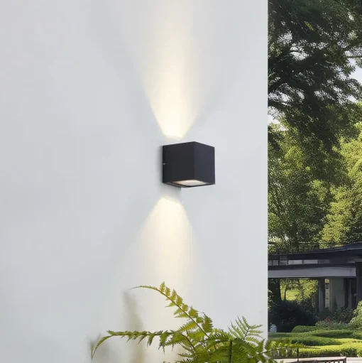 Lucande LED buiten wandlamp Merjem, 10 cm, omhoog/omlaag, IP54