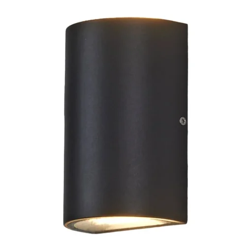 Lucande LED buiten wandlamp Jale, 16 cm, antraciet, aluminium