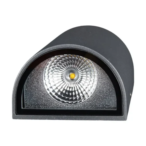Lucande LED buiten wandlamp Jale, 16 cm, antraciet, aluminium