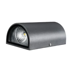 Lucande LED buiten wandlamp Jale, 16 cm, antraciet, aluminium